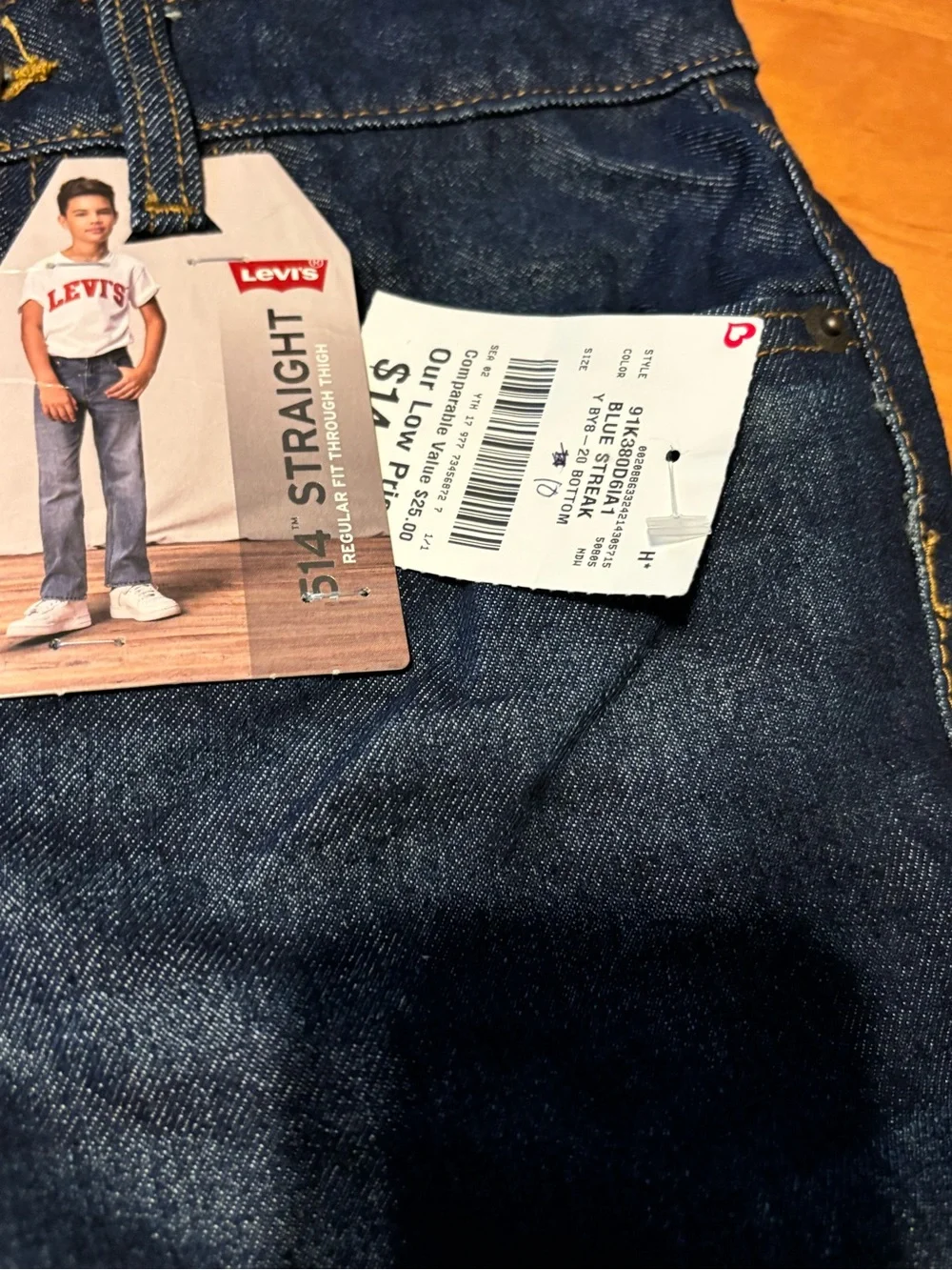 2 pair of Levi's Boys Blue 514 Straight Fit Jeans